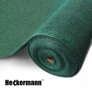 Heckermann Zestaw Siatka cieniująca 1,5x50m Heckermann - Zielona + 2x Opaski zaciskowe Heckermann 100szt - Zielone 2