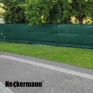 Heckermann Zestaw Siatka cieniująca 1,5x50m Heckermann - Zielona + 2x Opaski zaciskowe Heckermann 100szt - Zielone 6