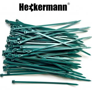 Heckermann Zestaw Siatka cieniująca 1,5x50m Heckermann - Zielona + 2x Opaski zaciskowe Heckermann 100szt - Zielone 8