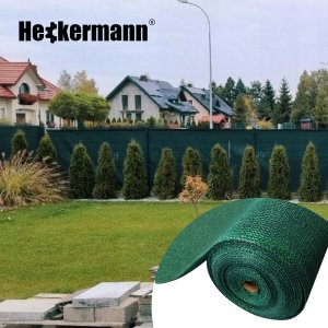 Heckermann Zestaw Siatka cieniująca 1,5x25m Heckermann - Zielona + Opaski zaciskowe Heckermann 100szt - Zielone 3