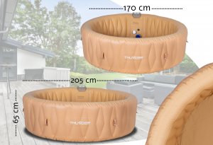 Jacuzzi ogrodowe Thunder Latte 205 cm x 65 cm 2
