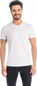 Luca T-shirt męski bawełniany Luca biały Biały L 1