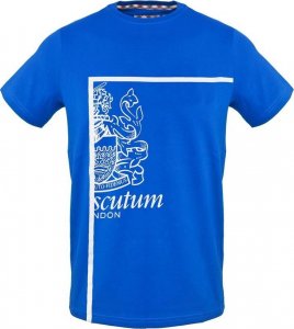 Aquascutum T-shirty marki Aquascutum model TSIA127 kolor Niebieski. Odzież Męskie. Sezon: Wiosna/Lato M 1