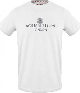 Aquascutum T-shirty marki Aquascutum model TSIA126 kolor Biały. Odzież Męskie. Sezon: Wiosna/Lato XL 1