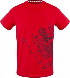 Aquascutum T-shirty marki Aquascutum model TSIA115 kolor Czerwony. Odzież Męskie. Sezon: Wiosna/Lato L 1