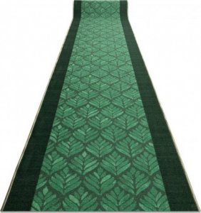 Dywany Łuszczów CHODNIK PODGUMOWANY LIŚCIE zieleń 100cm, 100x100 cm 1