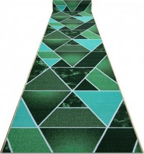 Dywany Łuszczów CHODNIK PODGUMOWANY TRÓJKĄTY zieleń 57cm, 57x670 cm 1