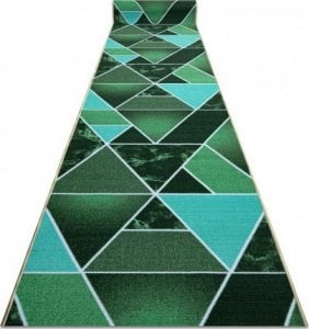 Dywany Łuszczów CHODNIK PODGUMOWANY TRÓJKĄTY zieleń 57cm, 57x980 cm 1