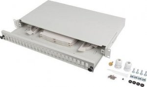 Moduł SFP Lanberg Przełącznica światłowodowa Lanberg 24xSC Duplex / 24xLC Quad RACK 19" 1U Szara + akcesoria 1
