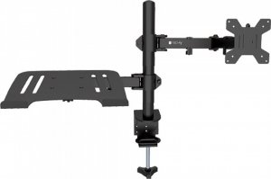 Techly Uchwyt biurkowy Techly 13-32", z półką na laptopa 12"-17" regulowany 2