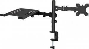 Techly Uchwyt biurkowy Techly 13-32", z półką na laptopa 12"-17" regulowany 6