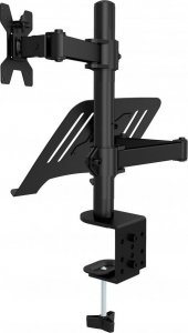 Techly Uchwyt biurkowy Techly 13-32", z półką na laptopa 12"-17" regulowany 8
