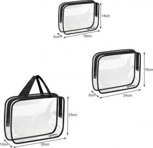 Soulima Kosmetyczka przezroczysta 3w1 Soulima 21448 10