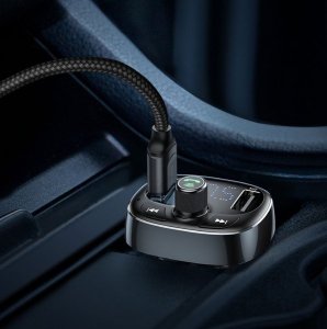 Transmiter FM Baseus Bluetooth MP3 T-Shaped (CCMT000301) 4