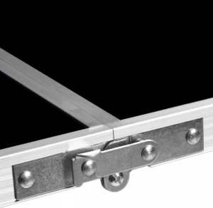 Heckermann Stół składany z otworem 120x60cm Heckermann Czarny + 4x Taboret 7