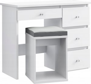 MartigoPlus Biurko, toaletka kosmetyczna BETA 3 DIAMOND biała 3