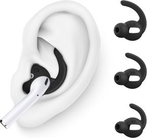Class and Culture LLC KeyBudz EarBuddyz Ultra - silikonowe nakładki do AirPods 1/2 (black) 4