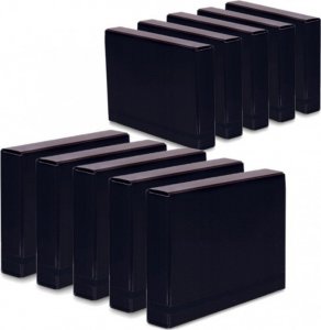 VauPe Teczka A4 Vaupe BOX na Dokumenty 50mm z Gumką 10 Szt Czarna 1