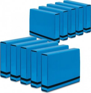 VauPe Teczka A4 Vaupe BOX na Dokumenty 50mm z Gumką 10 Szt J.Niebieska 1