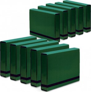 VauPe Teczka A4 Vaupe BOX na Dokumenty 50mm z Gumką 10 Szt Zielona 1