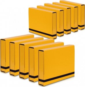 VauPe Teczka A4 Vaupe BOX na Dokumenty 50mm z Gumką 10 Szt Żółta 1