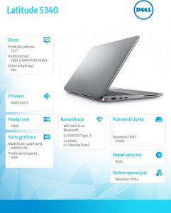 Laptop Dell Latitude 5340 i5-1345U / 16 GB / 512 GB / Win 11 Pro (N013L534013EMEA_VP) 6
