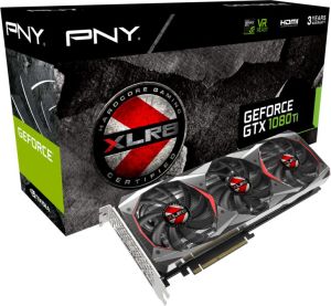 Karta graficzna PNY GeForce GTX 1080 Ti XLR8 OC GAMING 11GB GDDR5X (352 bit), DVI-D, HDMI, 3xDisplayPort, BOX (KF108IGTXXG11EPB) 1