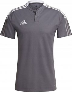 Adidas Koszulka męska adidas Tiro 21 Polo szara GM7364 S 1