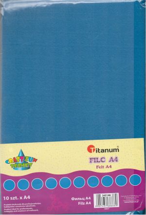 Titanum Filc A4 Niebieski. 10 sztuk. 345148 1