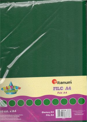 Titanum Filc A4 Ciemnozielony. 10 sztuk. 345154 1