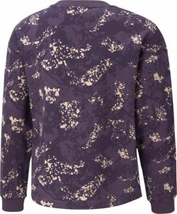 Puma Bluza dla dzieci Puma Alpha AOP Crew FL fioletowa 589241 16 152cm 8