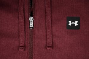 Under Armour Bluza męska Rival Fleece FZ Hoodie bordowa 1357111 690 S 5