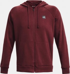 Under Armour Bluza męska Rival Fleece FZ Hoodie bordowa 1357111 690 S 7