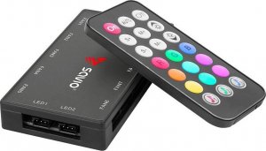 Wentylator Savio FAN-01 ARGB Czarny 4-pack + Hub + Pilot (SAVGFAN-01) 2