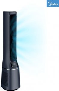 Oczyszczacz powietrza Midea Bladeless Fan & air purifier, Smart WiFi, digital with IOT and remote, H13 HEPA filter, 10 speeds, wide oscillation, ION mode, up to 48 m2, timer, INTELLIGENT WIND, sleep mode, Led display 2