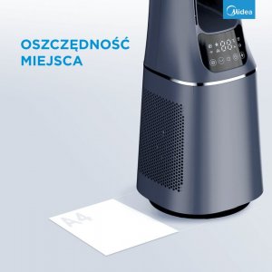 Oczyszczacz powietrza Midea Bladeless Fan & air purifier, Smart WiFi, digital with IOT and remote, H13 HEPA filter, 10 speeds, wide oscillation, ION mode, up to 48 m2, timer, INTELLIGENT WIND, sleep mode, Led display 4