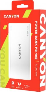 Powerbank Canyon PB-108 10000 mAh Biały (CNE-CPB1008W) 3