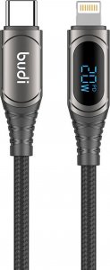 Kabel USB Budi USB-C - Lightning 1.5 m Czarny (229TL) 2