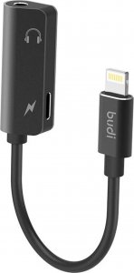 Adapter USB Budi Lightning - Jack 3.5mm + Lightning Czarny  (137) 1