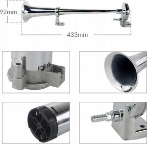 Cronos Klakson samochodowy Fanfara 12V model TZ-318 4