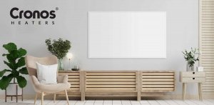 Grzejnik Cronos Zestaw Panel grzewczy IR CRONOS Carbon P800 White + Nogi 9