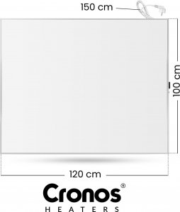 Grzejnik Cronos Panel grzewczy IR CRONOS Synthelith PRO CRP-1200TWP Grey 12
