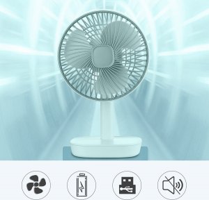 Wentylator Cronos Wentylator biurkowy Cronos UF02 Błękitny 4