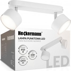 Lampa sufitowa Heckermann Lampa punktowa LED Heckermann 8795314A Biała 2x głowica 1