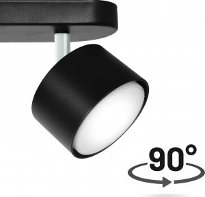 Lampa sufitowa Heckermann Lampa punktowa LED Heckermann 8795316A Czarna 3x głowica 4