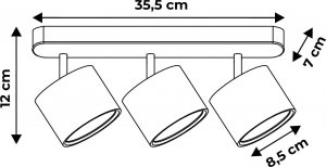 Lampa sufitowa Heckermann Lampa punktowa LED Heckermann 8795316A Czarna 3x głowica 8