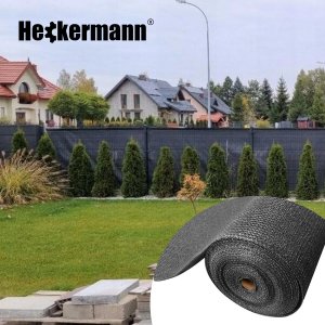Heckermann Zestaw Siatka cieniująca 1,5x25m - Szara + Opaski zaciskowe 100szt - Szare 3