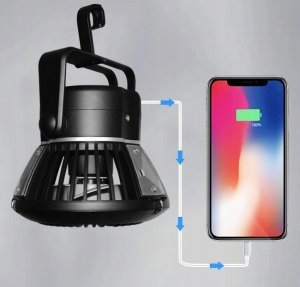 Heckermann Wentylator kempingowy z lampą LED Heckermann HM-04U01T 6