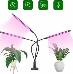 Heckermann Lampa do wzrostu roślin Heckermann - 27W - 3 głowice 2