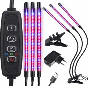 Heckermann Lampa do wzrostu roślin Heckermann - 27W - 3 głowice 10